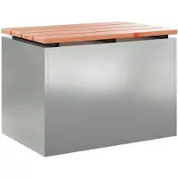 vidaXL Panchina da giardino in acciaio zincato 60 x 40 x 43 cm