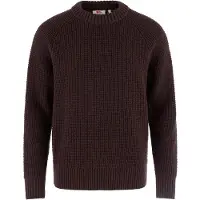 Fjällräven Övik Waffle Knit Pullover di lana Uomo (XL, marrone)