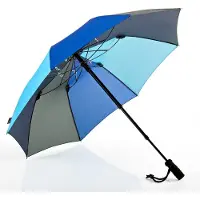 Euroschirm Telescope Handsfree Ombrello blu/bianco/grigio/turchese