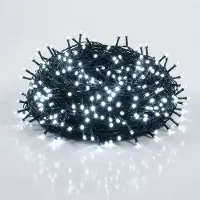 Spetebo Catena luminosa natalizia (luce fredda), bianca - 320 LED - Illuminazione decorativa per esterni con timer