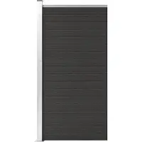vidaXL Elemento di recinzione WPC 95x186 cm nero