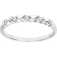 Diamant L'Eternel Anello 'Eternity-Ring aus 375 Weißgold mit 0.10 Karat Diamant' argento