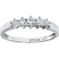 Diamant L'Eternel Anello 'Eternity-Ring aus 375 Weißgold mit 0.25 Karat Diamant' argento