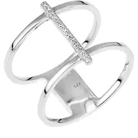 Diamant L'Eternel Anello 'Ring aus 375 Weißgold mit Diamant' argento