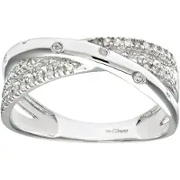 Diamant L'Eternel Anello 'Ring aus 375 Weißgold mit 0.15 Karat Diamant' argento