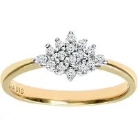 Diamant L'Eternel Anello 'Cluster-Ring aus 375 Gelbgold mit Diamant' oro