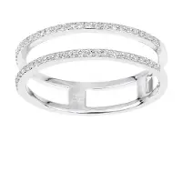 Diamant L'Eternel Anello 'Ring aus 375 Weißgold mit Diamant' argento