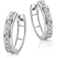 Diamant L'Eternel Orecchini 'Ohrringe aus 375 Weißgold mit Diamant' argento