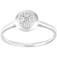 Diamant L'Eternel Anello 'Cluster' argento