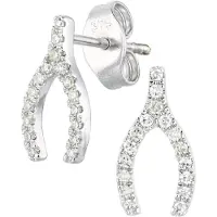 Diamant L'Eternel Orecchini 'Ohrringe aus 375 Weißgold mit 0.1 Karat Diamant' argento