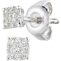 Diamant L'Eternel Orecchini 'Ohrringe aus 375 Weißgold mit 0.1 Karat Diamant' argento