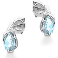 Diamant L'Eternel Orecchini 'Ohrringe aus 585 Weißgold mit Topas' argento