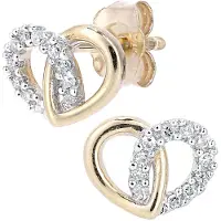 Diamant L'Eternel Orecchini 'Ohrstecker aus 375 Gelbgold mit Diamant Herz-Design' oro