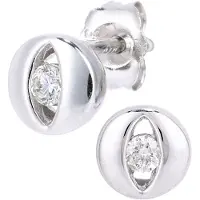 Diamant L'Eternel Orecchini 'Ohrstecker aus 375 Weißgold mit Diamant' argento