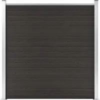 vidaXL Elemento di recinzione in WPC 180x186 cm nero