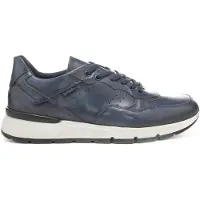 Nero Giardini sneakers da uomo in vera pelle con inserti a contrasto blu navy