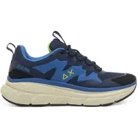 Sun68 sneakers da uomo jupiter sporty in tessuto blu navy