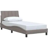 vidaXL Struttura letto senza materasso "Hanko" Taupe 90x200 cm in tessuto