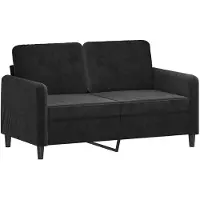 vidaXL set divano 3 pezzi in velluto nero
