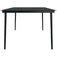 vidaXL set da pranzo da giardino 9 pezzi grigio e nero