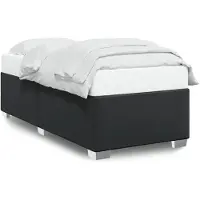 vidaXL Struttura letto nera 100x200 cm in Pelle finta