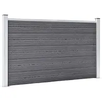 The Living Store Gartenzaun WPC 526x106 cm Grau