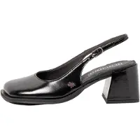 Art per donna. 120121101003_001 Sandali in pelle nera 2012 (42), Nero, 5 a 8cm, Fibbia, Classico