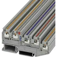 Phoenix Contact Morsetto di attivazione/attuazione PTIO 1,5/S/4-LED24 RD, con LED rosso, per tensioni DC da 15 a 30V, con connessione a molla (Push-In)