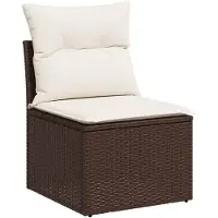 vidaXL set di divani da giardino a 6 pezzi con cuscini in rattan marrone