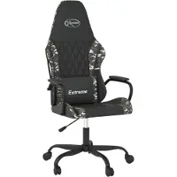vidaXL Sedia da gioco in Pelle finta nera e mimetica colorata