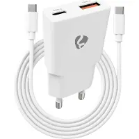 Nedis Caricabatterie Da Parete Usb-a E Usb-c Pd 3.0 Gan 20w 1.5 M