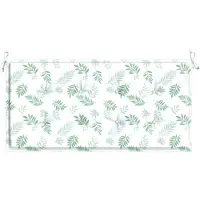 vidaXL Cuscino per panchina da giardino con motivo a foglie 100x50x3 cm Tessuto Oxford