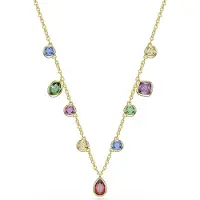 Swarovski Collana 'IMBER' blu / giallo / oro / lilla