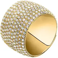 Trussardi T-Design TJAXC103 T-Design Gold Plated Steel Anello - Circuit: 58 mm