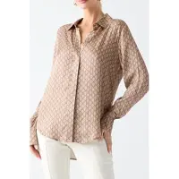 Guess Marciano GUESS New Melissa Shirt Monogram Combo Velve Taglia: 40 | Maglie a manica lunga Outlet | Donna