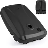 Costway Base per ombrellone da giardino riempibile con acqua o sabbia, Supporto quadrato con ruote per esterno balcone spiaggia Nero