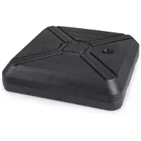 Costway Base per ombrellone a braccio con ruote e barra metallica a croce, Base riempibile con sabbia bagnata per giardino e piscina