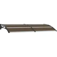 vidaXL Tettoia nera 240x100 cm PC
