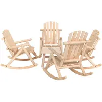 vidaXL Set da giardino 5 pezzi in legno massello di abete rosso