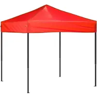 vidaXL Tenda da festa pieghevole rossa 2x2 m