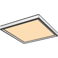 Globo Lighting plafoniera in metallo nero opaco, LED