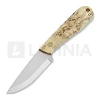 Brisa Coltello da collo Necker 70 Scandi, curly birch, leather