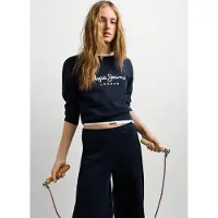 Pepe Jeans per donna. PL5800002 Felpa blu navy Baddy (M), Casual, Cotone