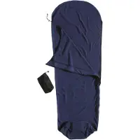 Cocoon Micro-Fleece MummyLiner Sacco a pelo da viaggio (220 x 80/60 cm, nero/blu/lilla)