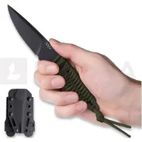 ANV Knives Coltello P100 - Sleipner Cerakote - Paracord, verde