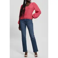 Guess Marciano GUESS Ls Vn Madeline Textu Spring Coral Taglia: L | Maglie a manica lunga Outlet | Donna | Arancia