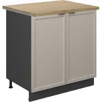 Vicco Mobile lavello cucina Fame-Line GrigioBeige 80 cm , PL Rovere, Model 50257