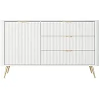 AX Living Credenza moderna a cassetti Vespasia 138 T3S – 138,2 cm, bianco