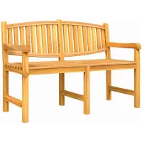 vidaXL Panchina da giardino 149,5x60x90 cm in teak massiccio