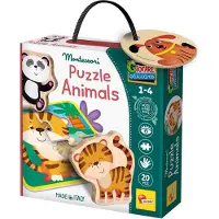 Lisciani Montessori 4 Con Puzzle Di 4 Animali In Legno 4 Pezzi